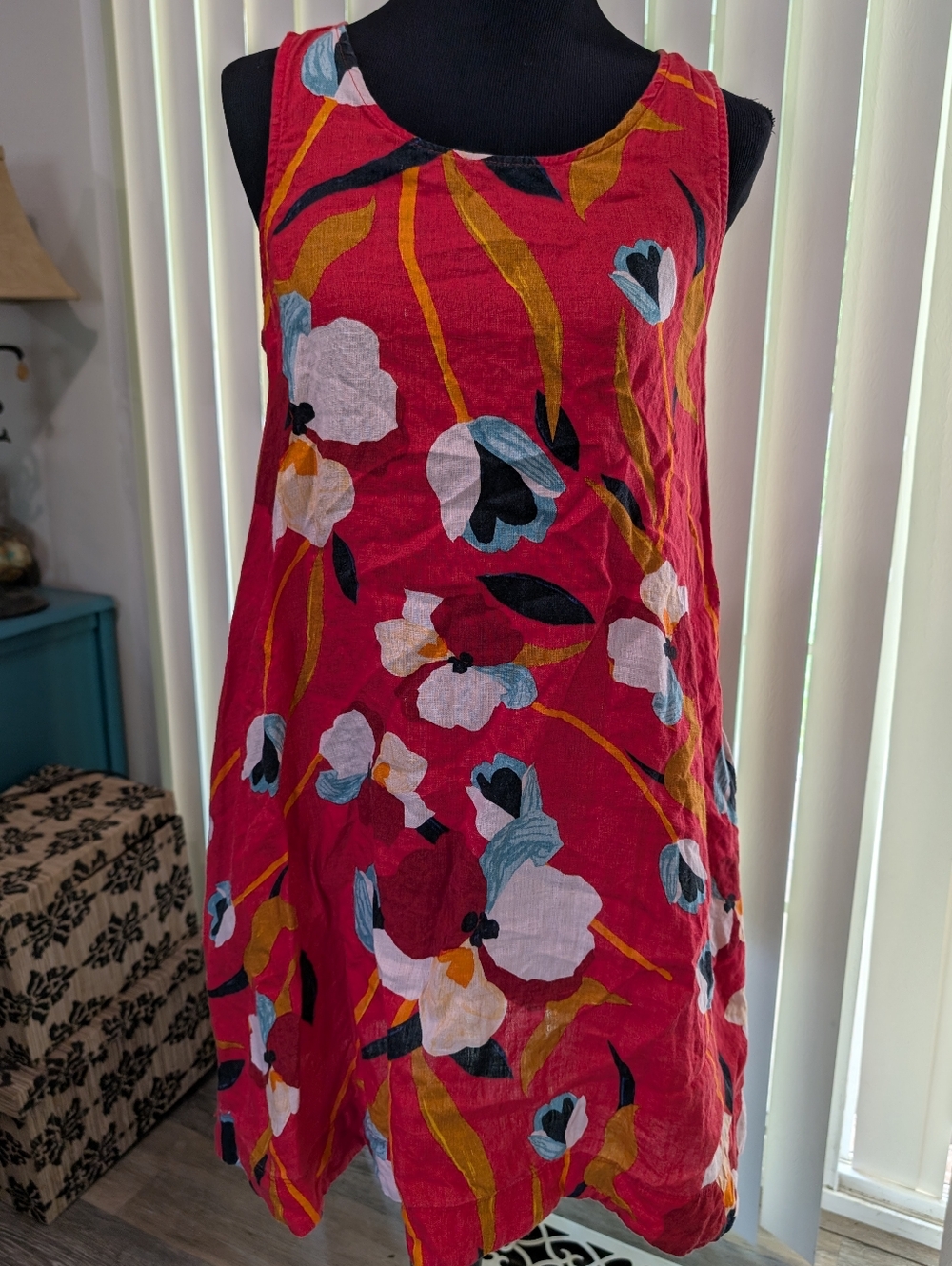 Sigrid Olsen Colorful Linen Dress